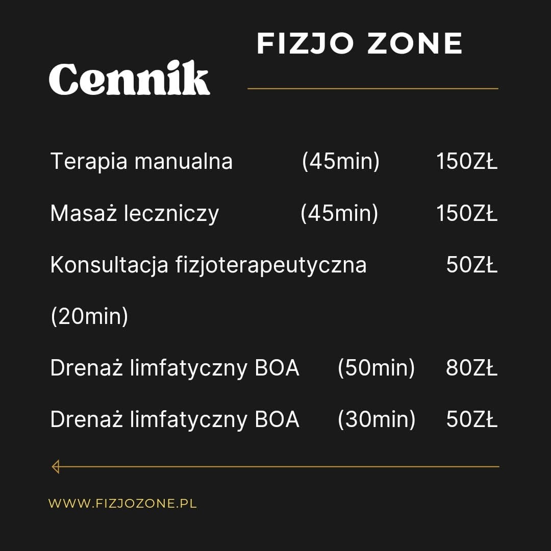 Cennik Fizjo Zone